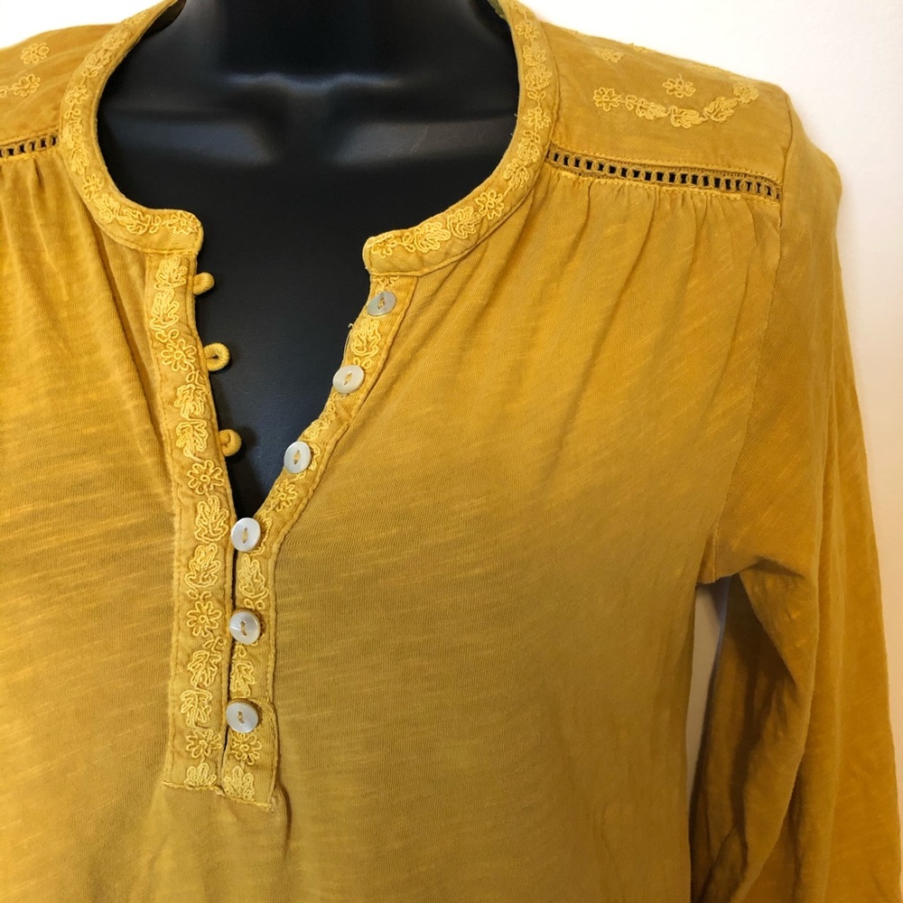 LUCKY BRAND 100% Cotton Detailed Top XS